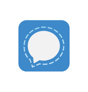 Say Hello in Signal Messenger, a private messenger app.